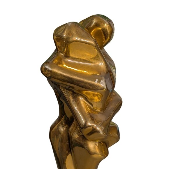 Jaru Lovers Embrace Sculpture MCM Cubist Gold plated - Picture 15 of 16